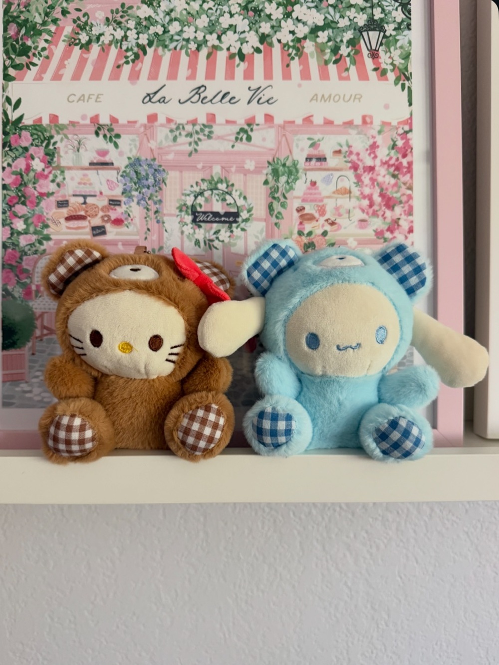 Hello Kitty and Cinna Plushy Bag Charm/Key Chain Set